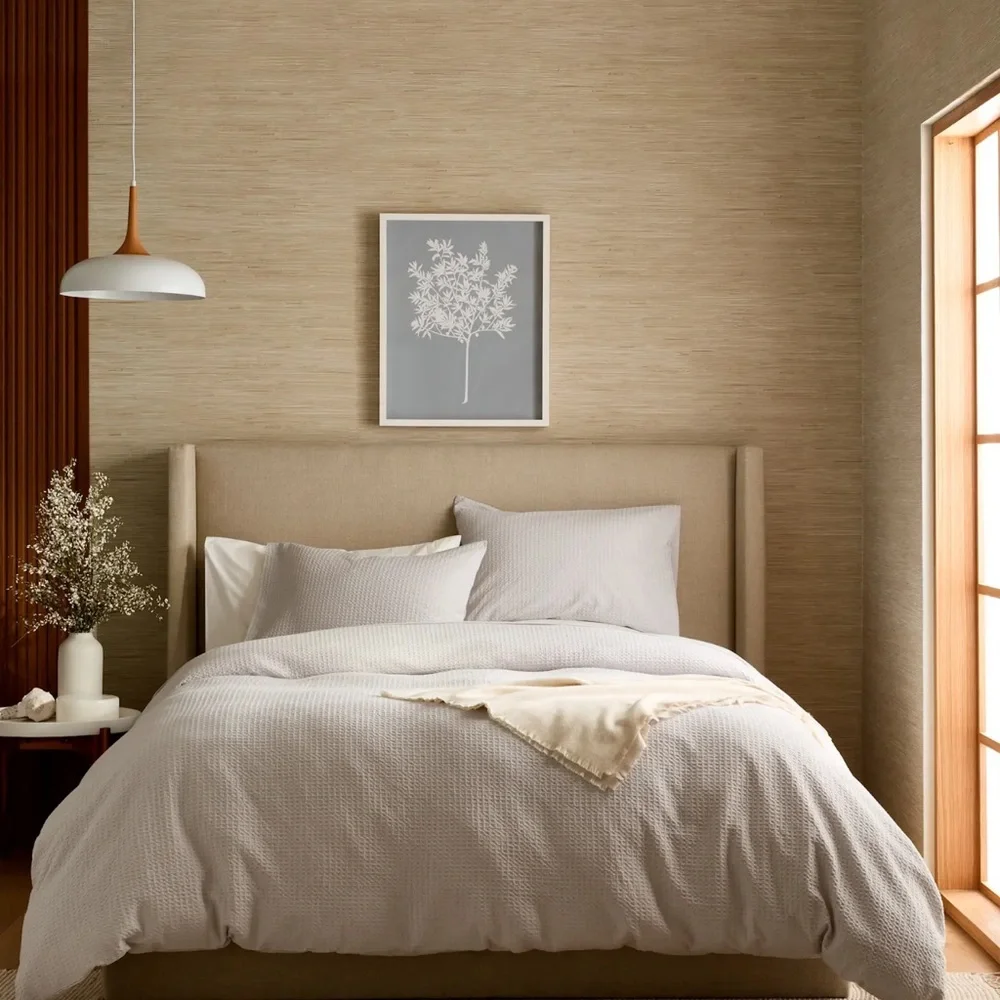 Quince Organic Luxe Honeycomb Duvet Cover